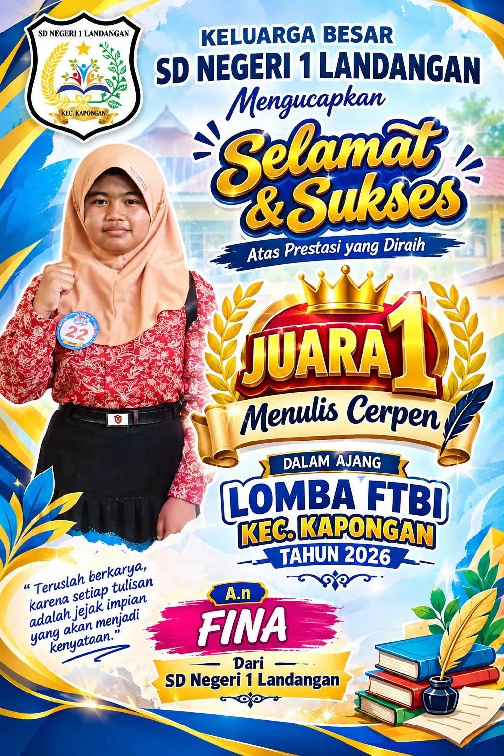 Juara I Lomba FTBI Tingkat Kecamatan Kapongan